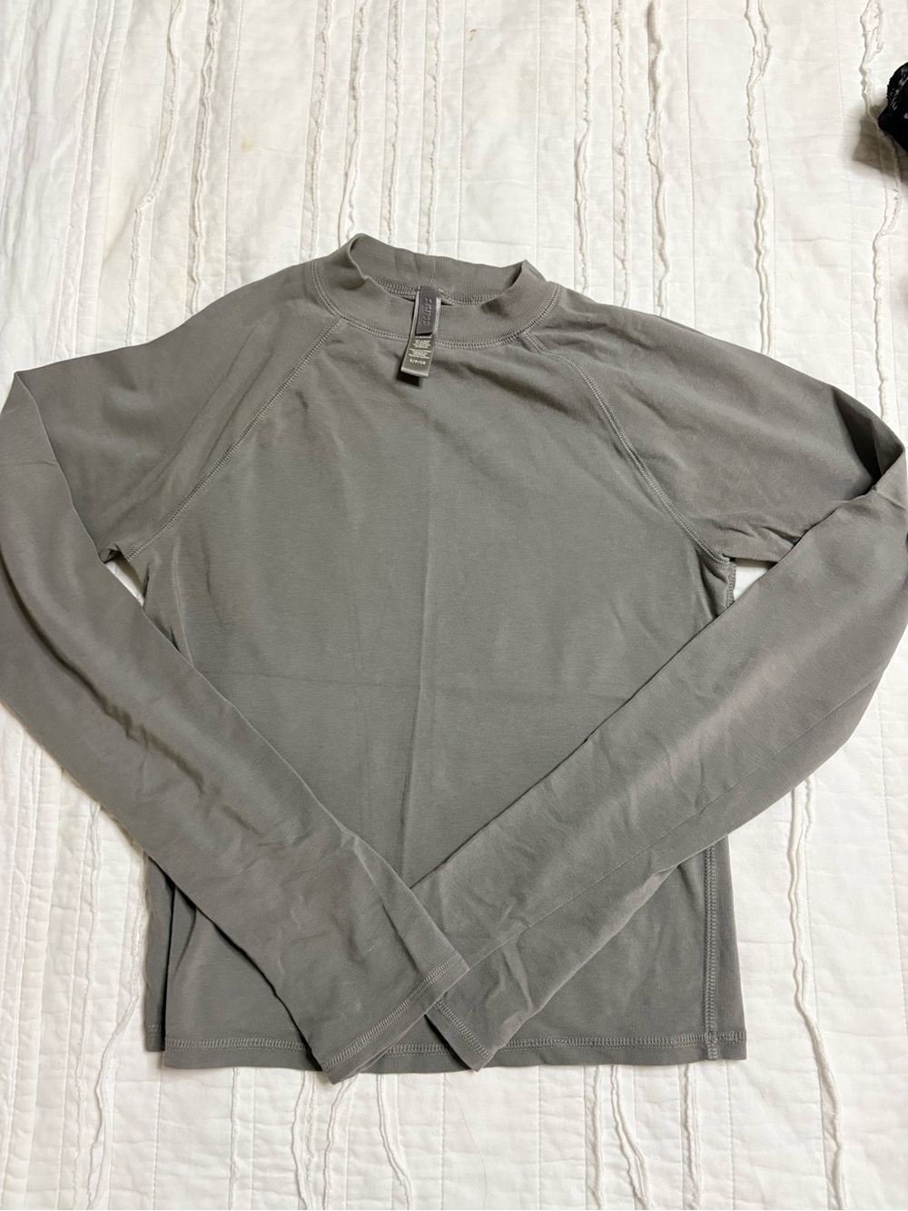 SKIMS Long-Sleeve Crew Neck Shirt - Gray